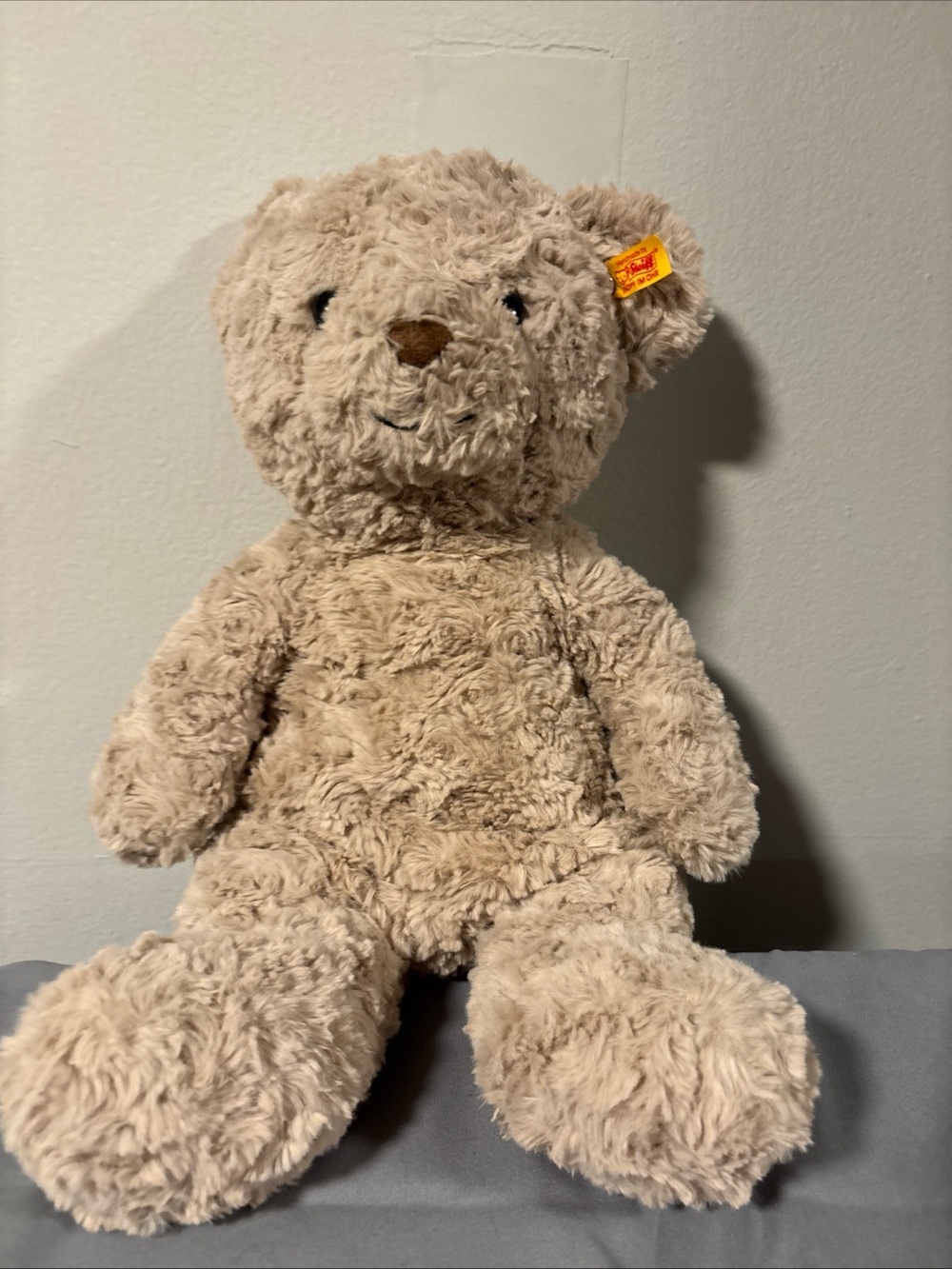 Steiff Beige Plush Teddy Bear with Branded Ear Tag . Has original tags